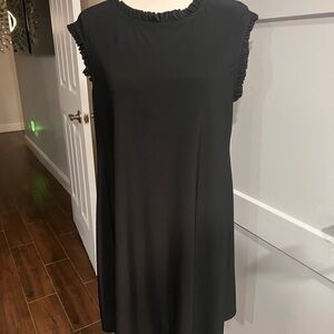 Nicole Miller Black Ruffle Mini Dress